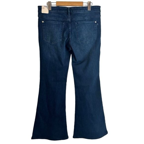 Anthropologie Pilcro Low-Rise Dark Wash Boho Style Flare Jeans Size 28 NWT - Picture 4 of 13